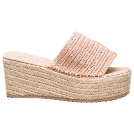 SHELOVET Punottu Wedge Sandaalit vaaleanpunainen