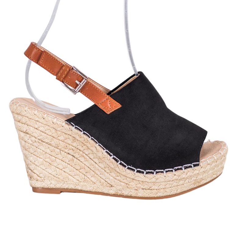 Small Swan Muodikkaat mokkanahkaiset sandaalit musta