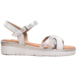 Small Swan Mukavat sandaalit, joissa on kuutiometriä harmaa