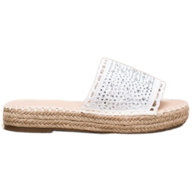 Small Swan Tossut kristalleilla valkoinen