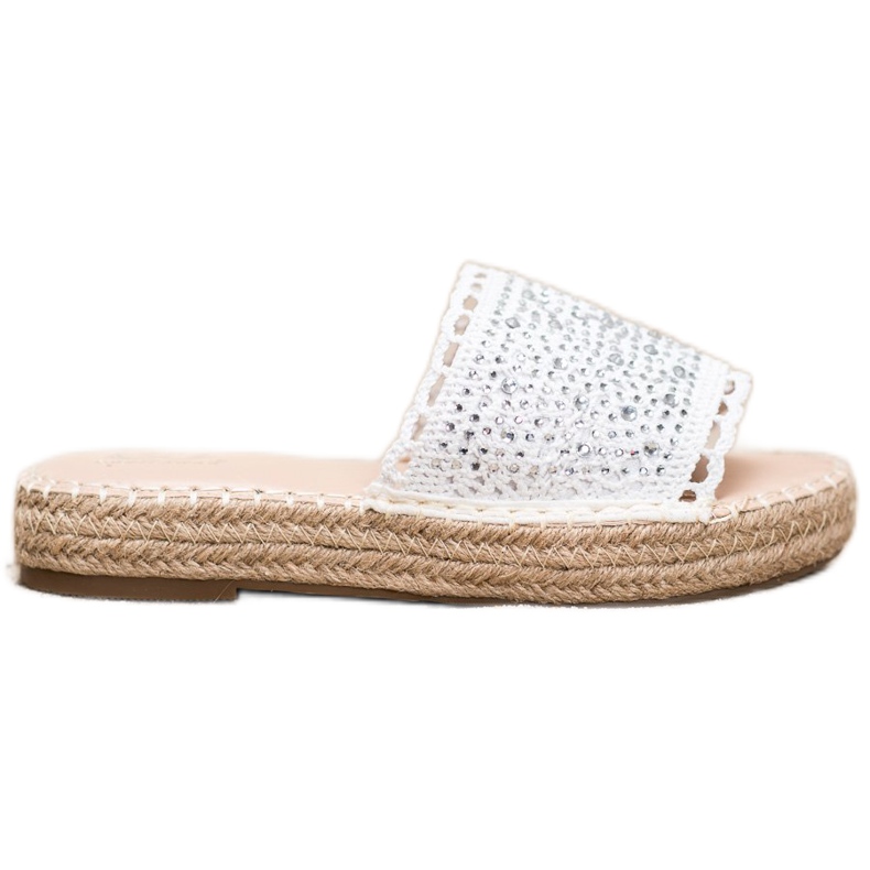 Small Swan Tossut kristalleilla valkoinen