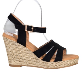 Small Swan Klassiset Wedge -sandaalit musta