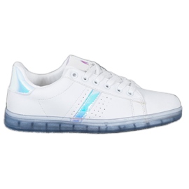 SHELOVET Tennarit, joissa on läpinäkyvä pohja valkoinen