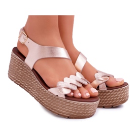 FRERY Naisten sandaalit kiila -alustalla Champagne Aranda vaaleanpunainen