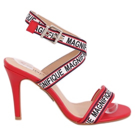 Punaiset sandaalit korkokengissä LL-170P Punainen Punaiset sandaalit korkokengissä LL-170P Punainen