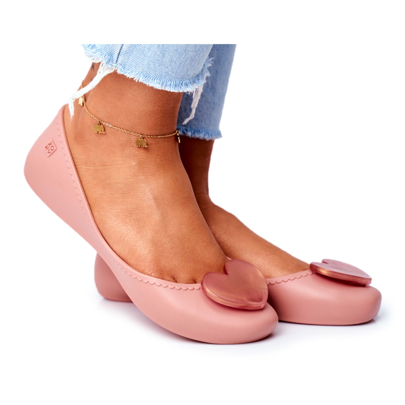 Naisten tuoksuvat kumi ballerinat ZAXY Pink FF285052 vaaleanpunainen