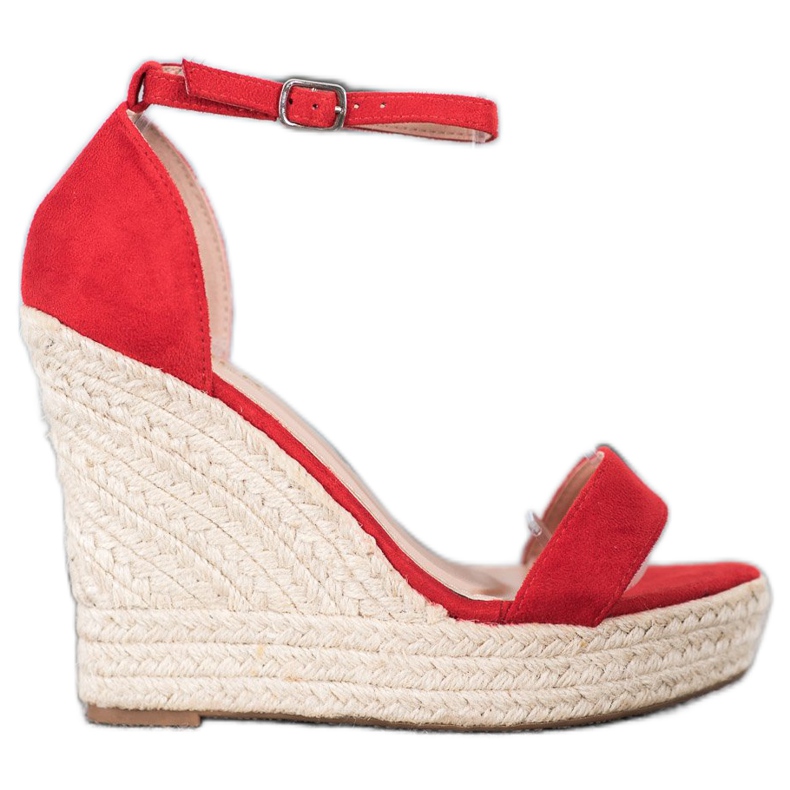 SHELOVET Seksikäs kiilamaiset sandaalit punainen