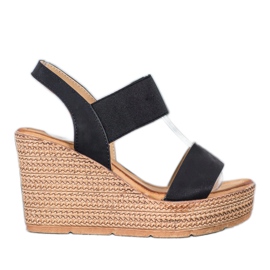 Sea Elves Wedge Slip-On Sandaalit musta