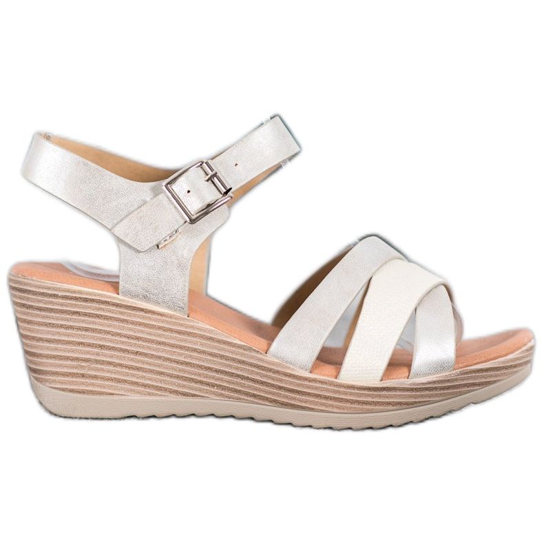 Sea Elves Kevyet Eco -nahkaiset sandaalit kultainen