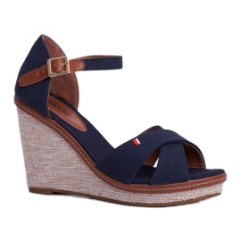 SEA Naisten sandaalit Wedge Blue LaMane ruskea tummansininen