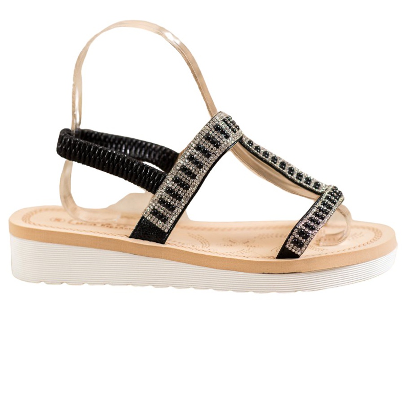 SHELOVET Slip-on sandaalit helmillä musta