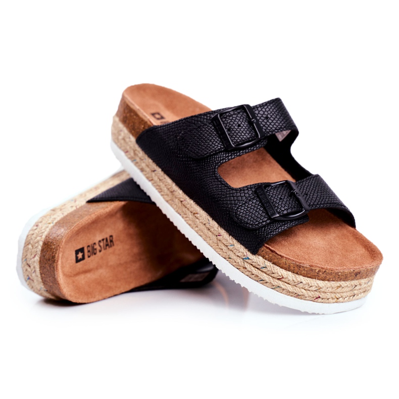 Naisten tossut Big Star Black FF274664 musta