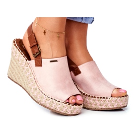 Naisten sandaalit Wedge Big Star Pink FF274984 vaaleanpunainen