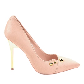 Vaaleanpunaiset klassiset korkokengät NE05P -nastoilla vaaleanpunainen