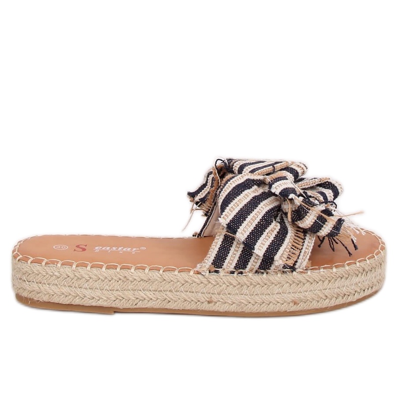 JH81P Navy espadrilles -tossut valkoinen musta