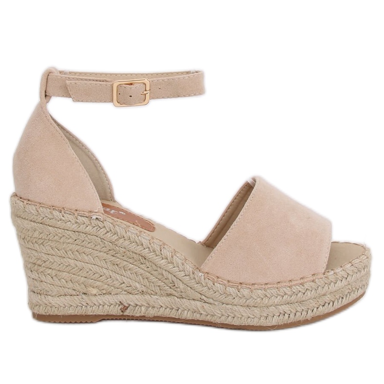 Espadrillit beigellä kiilalla TU147 Beige