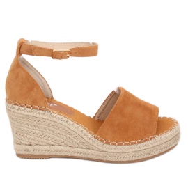Espadrillot kiilakamelilla TU147 Camel ruskea