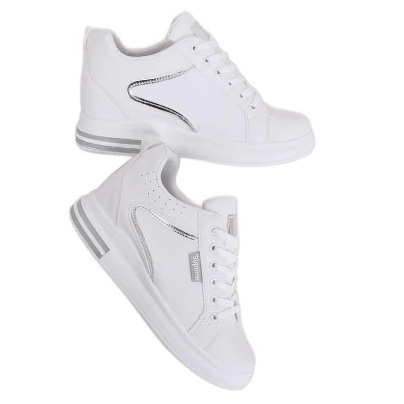 Valkoiset NB337 Silver kiilakengät valkoinen