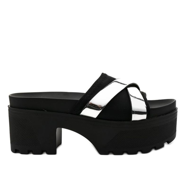 Mustat korkeakorkoiset tossut CL-3A309-43