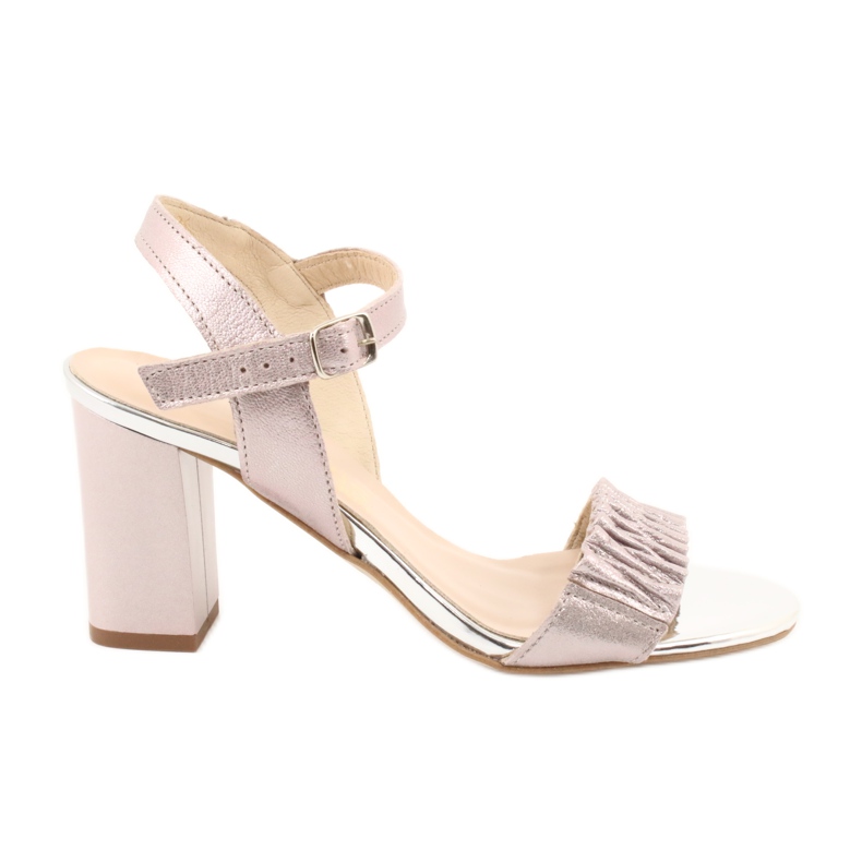 Nahkaiset sandaalit Gamis 3949 -pylväässä vaaleanpunainen harmaa