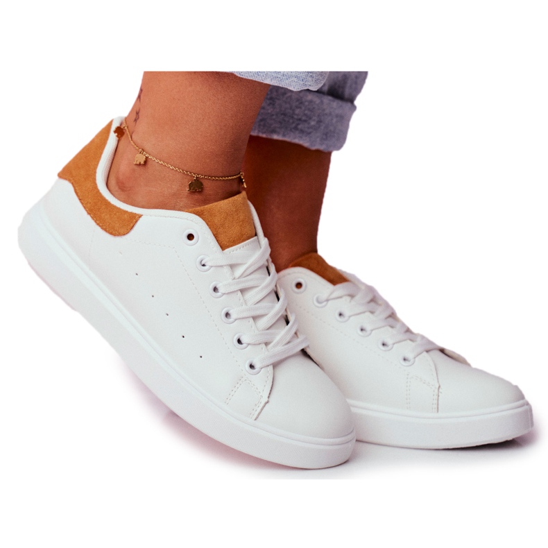 PS1 Naisten urheilukengät valkoiset, kantapää Camel Milly valkoinen