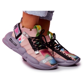 Naisten urheilukengät Big Star, Daniel Lopez FF274A581 vaaleanpunainen monivärinen