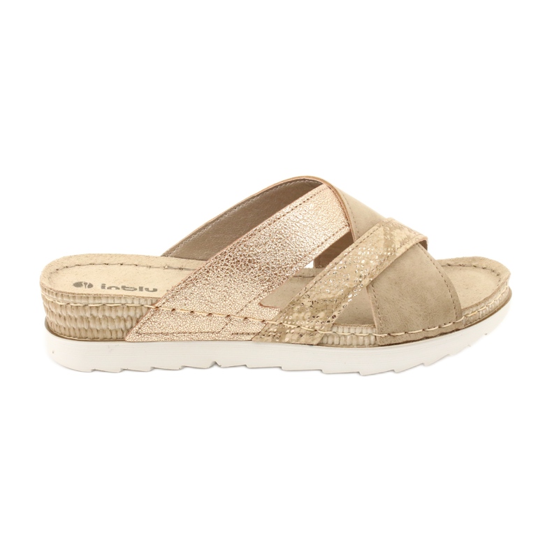 Mukavat COMFORT INBLU SABBIA OF020 -tossut beige kultainen