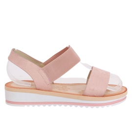 Vaaleanpunaiset naisten sandaalit E008 Pink vaaleanpunainen