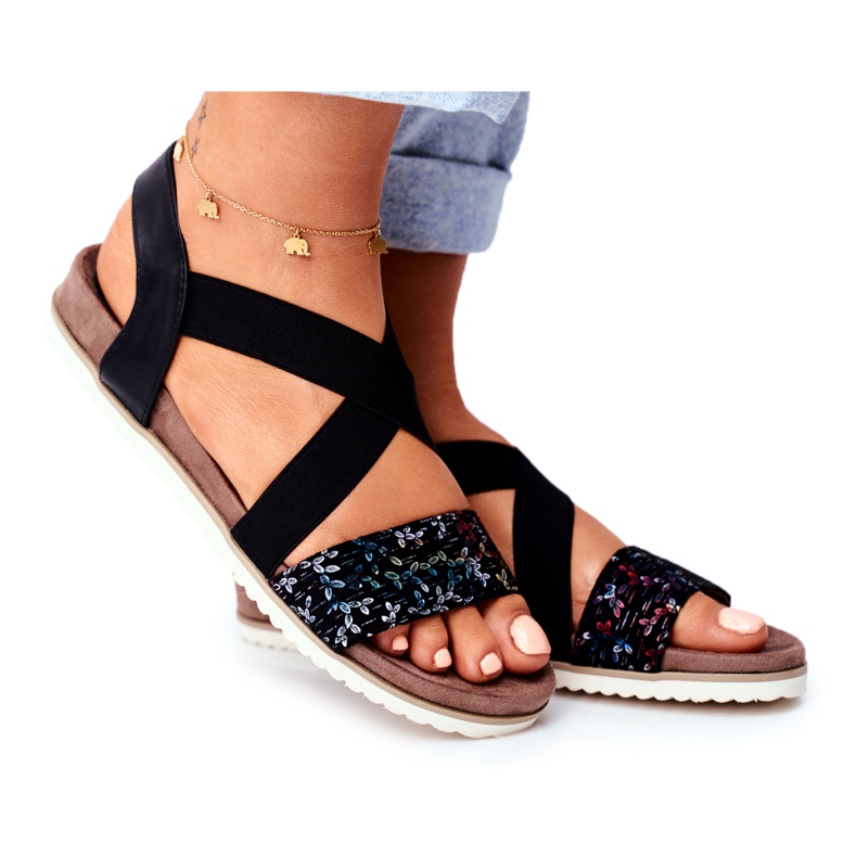 EVE Tyylikkäät naisten sandaalit, musta Morrin