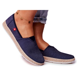 Naisten Espadrilles Big Star Slip-on Navy Blue FF276024 tummansininen
