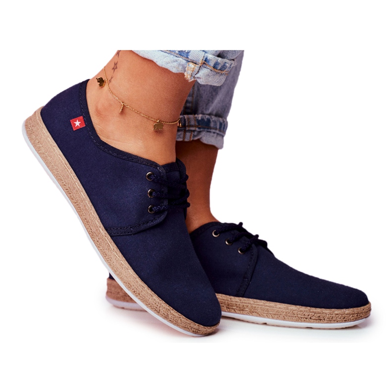 Naisten espadrillit Big Star Navy Blue FF276042 laivastonsininen