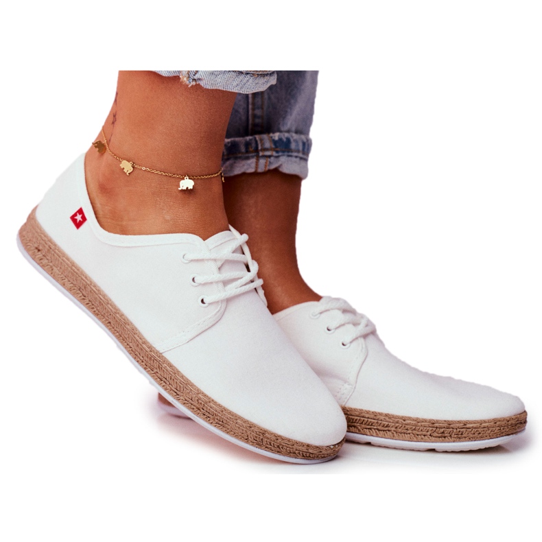 Naisten Espadrilles Big Star White FF276043 valkoinen