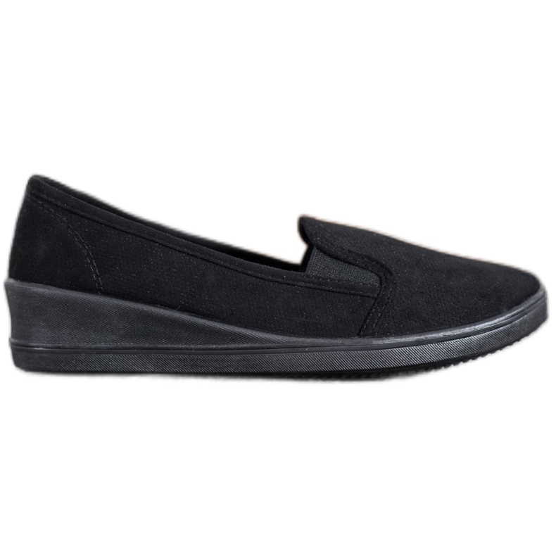 SHELOVET Slip-on mokkanahkaiset kengät musta