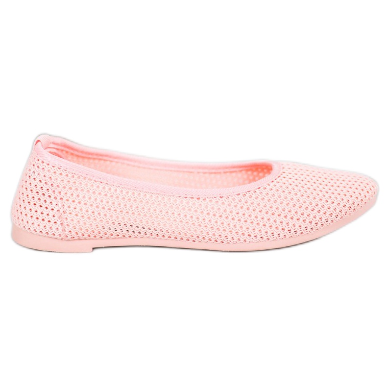 SHELOVET Kevyet openwork -ballerinat vaaleanpunainen