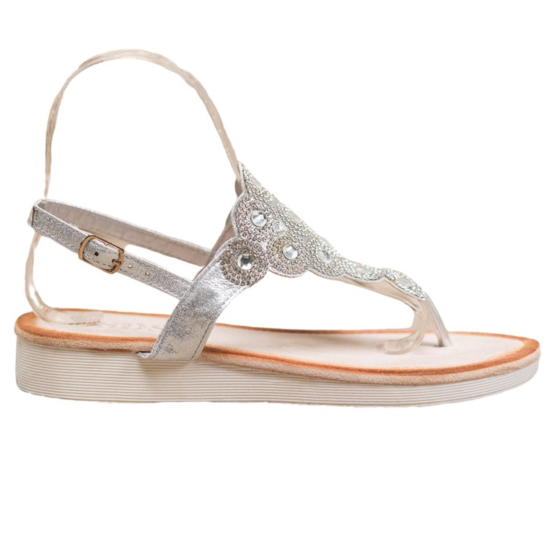 SDS Sandaalit alustalla koristeilla harmaa