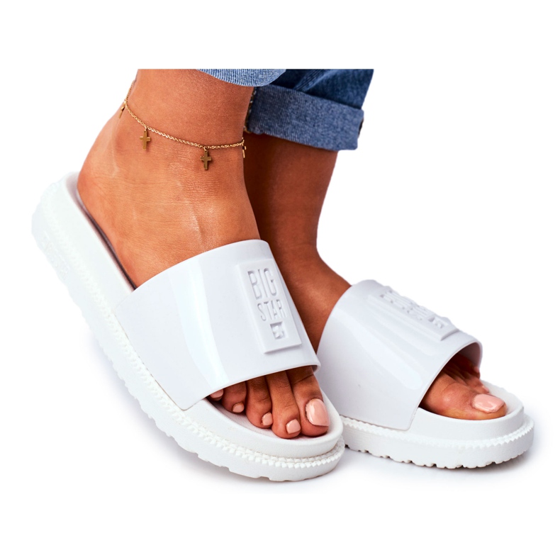 Big Star Naisten suuret tossut lavalla valkoinen FF274812