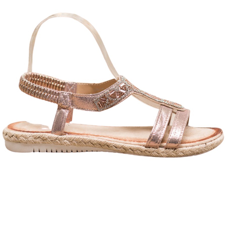 SHELOVET Tyylikkäät sandaalit koristeilla keltainen