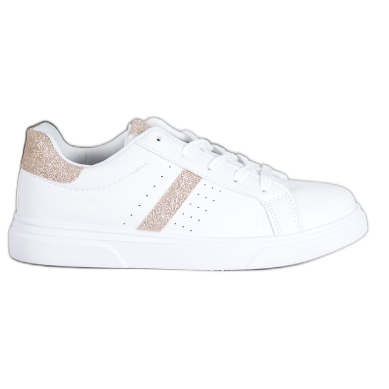 SHELOVET Urheilukengät glitterillä valkoinen