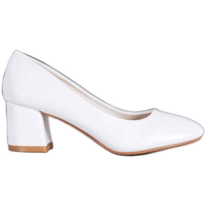 SHELOVET Valkoiset pumput Eco -nahalla valkoinen