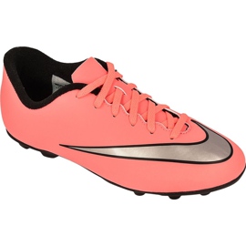 Nike Mercurial Vortex Ii FG-R Jr 651642-803 jalkapallokengät monivärinen vaaleanpunainen