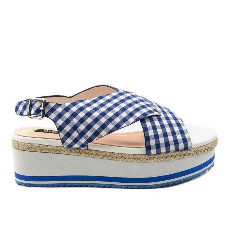 Tummansiniset sandaalit alustalla 1508-13 sininen