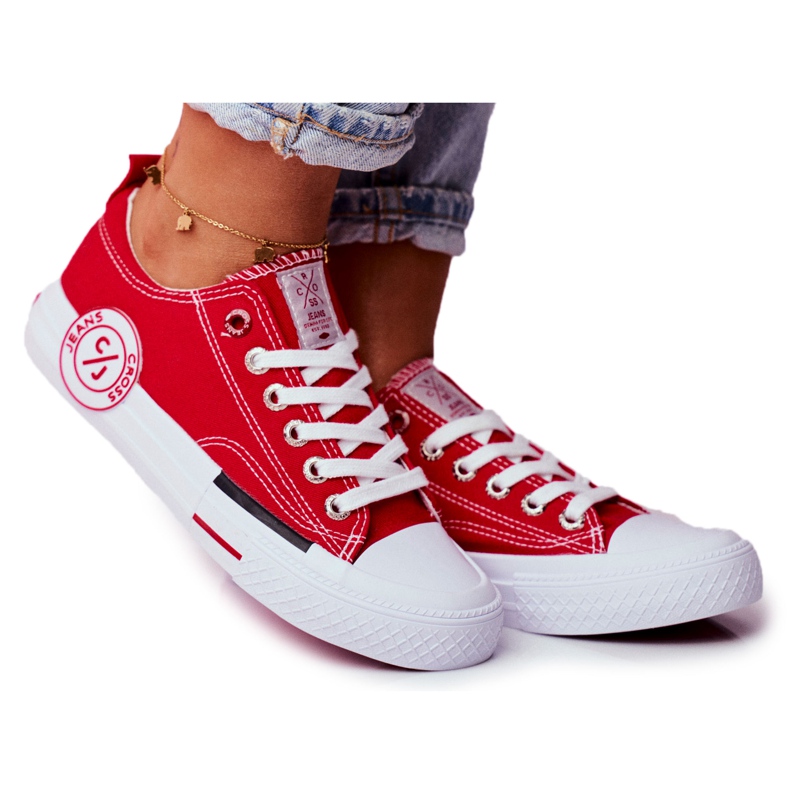 Cross Jeans Naisten lenkkarit Cross Farkut Punainen FF2R4074C