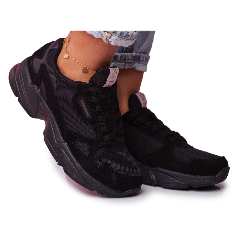 Cross Jeans Naisten urheilukengät Cross Farkut Musta FF2R4138C