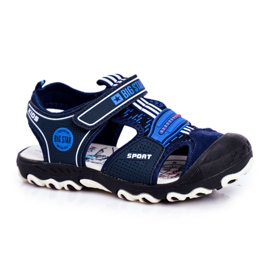 Lasten sandaalit Big Star Velcro Navy Blue FF374211 tummansininen sininen