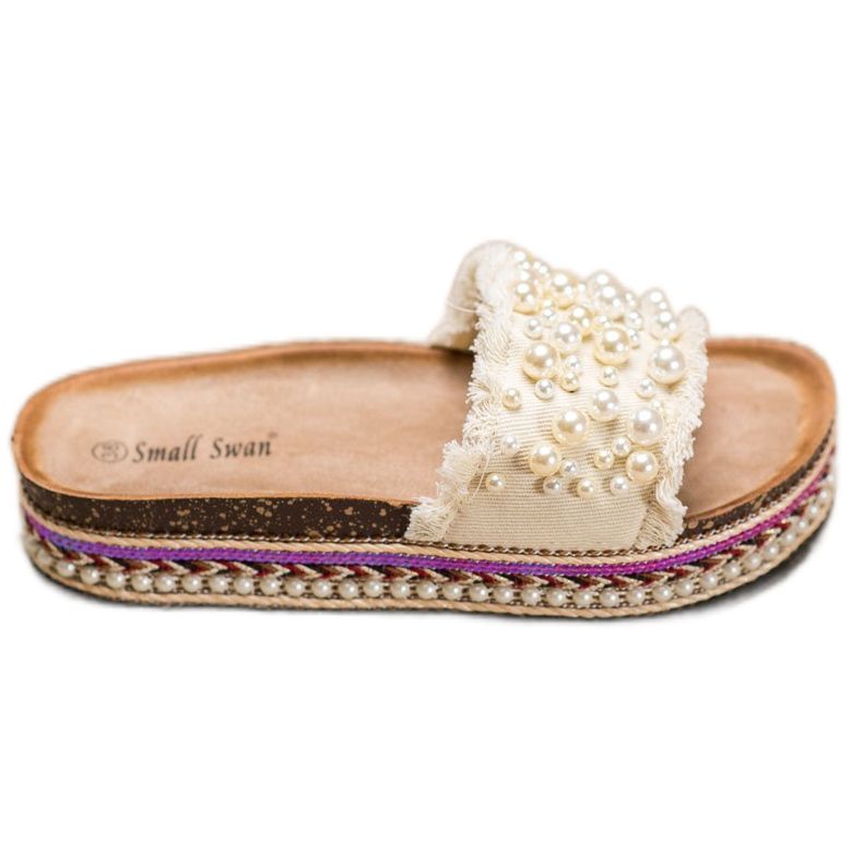 Small Swan Tossut lavalla helmillä beige