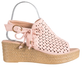 Small Swan Mukavat avoimet sandaalit vaaleanpunainen