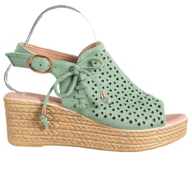 Small Swan Mukavat avoimet sandaalit vihreä