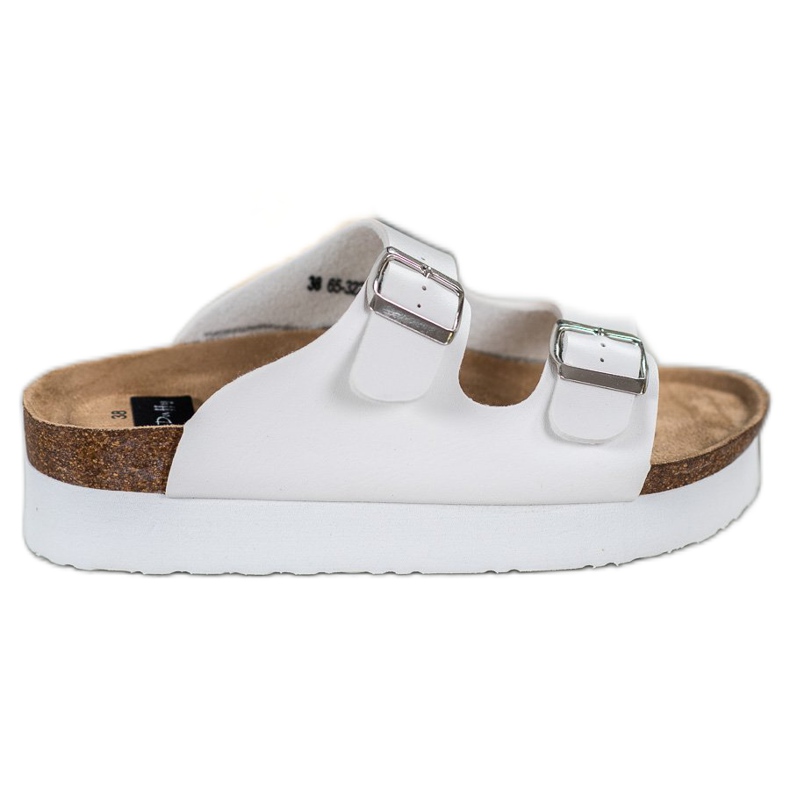 SHELOVET Valkoiset tossut alustalla valkoinen