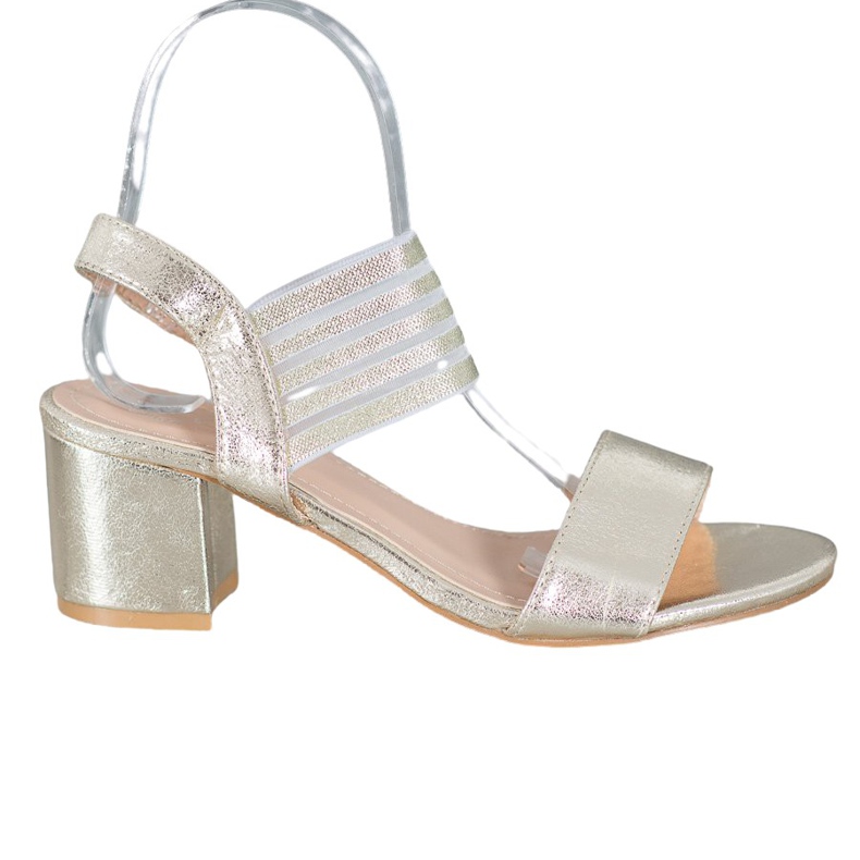 Small Swan Kiiltävät Slip On Sandaalit kultainen