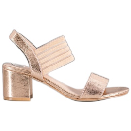 Small Swan Kiiltävät Slip On Sandaalit kultainen